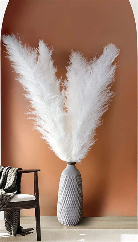 Xl Pampas Grass White 4ft Tall Dried Florals Boho Wedding Etsy
