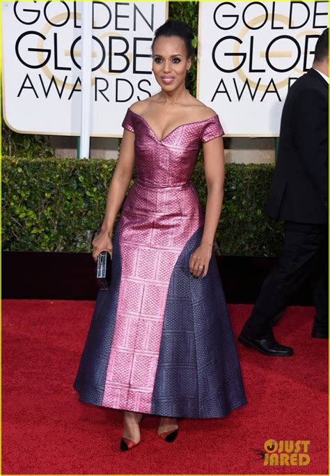 Kerry Washington Stuns In Two Toned Dress At Golden Globes 2015 Photo
