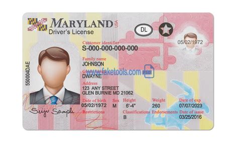 Maryland Driver License Psd Template High Quality Psd Template