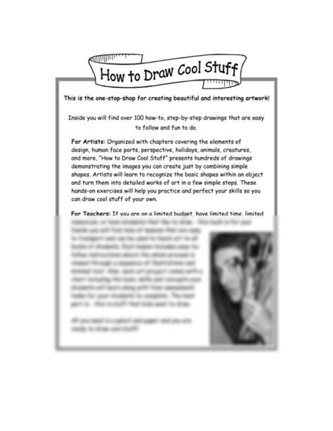 Solution How To Draw Cool Stuff A Drawing Guide For Teachers And