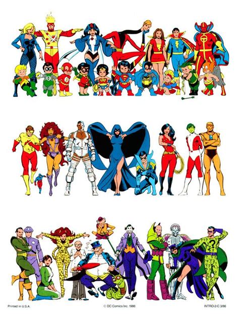 Dc Comics Style Color Guide 1986 Comic Art Community Gallery Of Comic Art