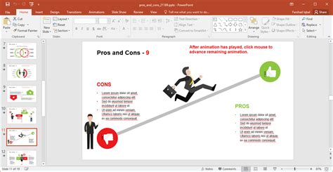 Animated Pros And Cons Powerpoint Template For Presentations