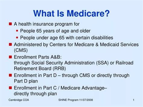 Ppt What Is Medicare Powerpoint Presentation Free Download Id5596282