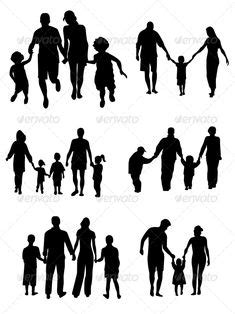 Custom Family Silhouette Family Name Sign Family #family #silhouette #stencil # ...