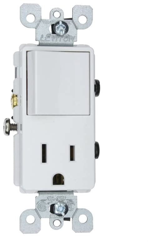 Leviton 5625 W 15a Decora Sp Switch And Outlet Receptacle Combination