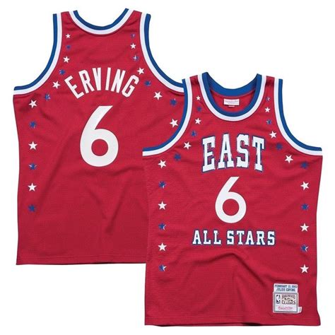 Julius Erving Mitchell And Ness 1972 Nba All Star East Authentic Red