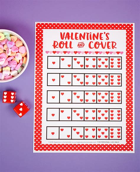 Valentine Games Roll And Cover Happiness Is Homemade
