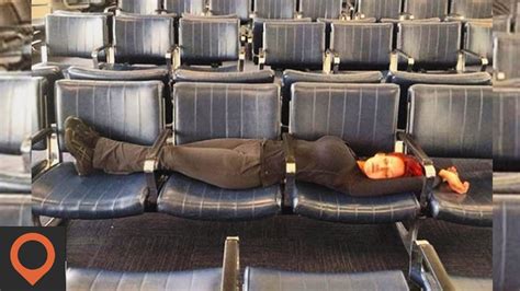 Most Awkward Airport Sleeping Positions Youtube