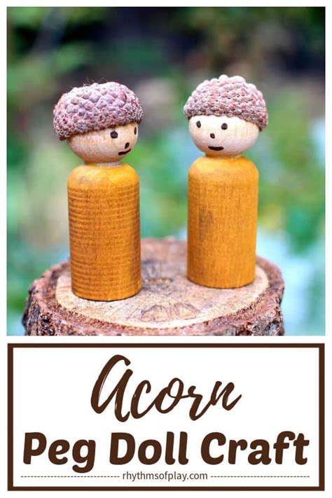 Acorn Peg Doll Crafts Handmade Diy Toy For Kids Rop