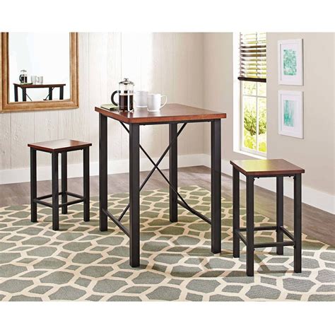 Product title costway 5 piece kitchen dining set glass metal table 30 and 4 chairs breakfast furniture black average rating: Small Counter Height Table Sets & Dining Room Round Glass ...
