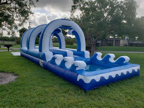 Double Lane Slip N Slide Pool South Florida Bounce
