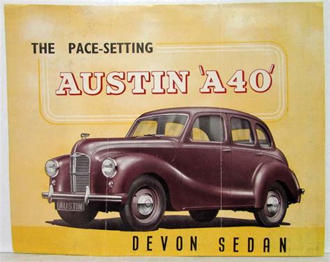 1949 Pace Setting Austin A40 Sales Brochure