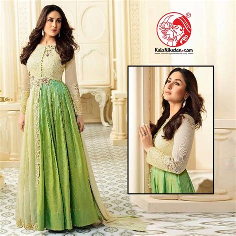 Kareena Kapoor Featuring Georgette Fabric Reception Wear Designer Embroidered Anarkali Salwar