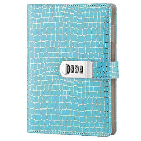 arrlsdb password notebook with lock a5 size pu leather combination lock diary