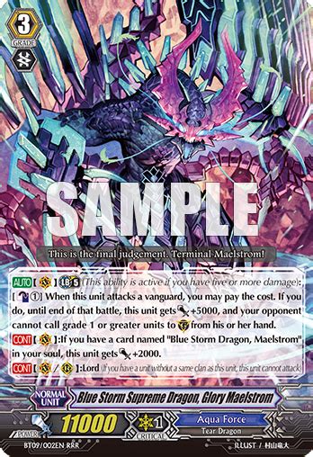 Card Galleryblue Storm Supreme Dragon Glory Maelstrom Cardfight