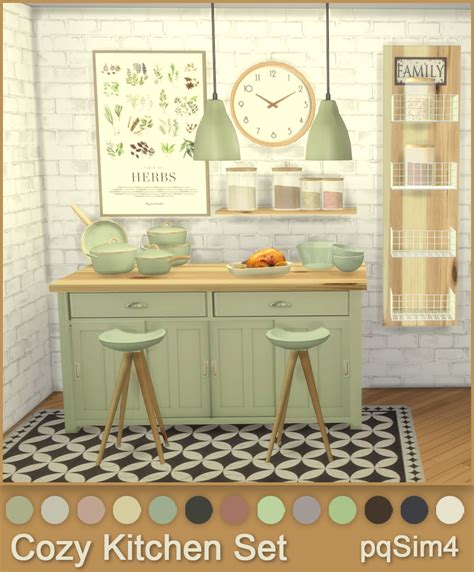 Cozy Kitchen Set From Pqsims4 • Sims 4 Downloads