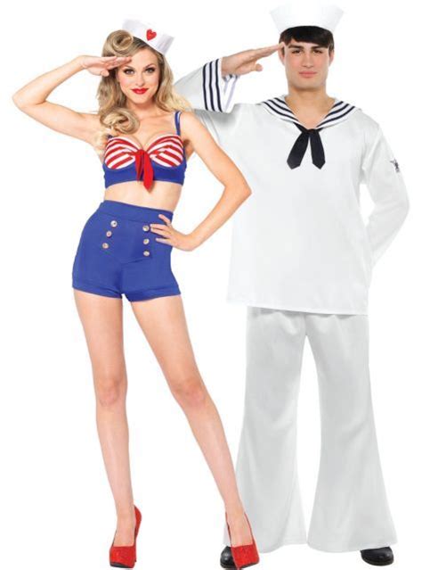 Retro Sailor Couples Costumes Party City Party City Costumes Cute Couples Costumes Nautical
