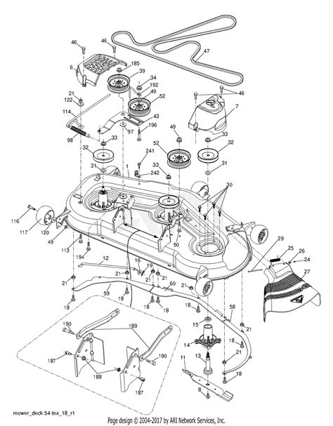 Craftsman Lt1000 Riding Mower Deck Parts Diagram