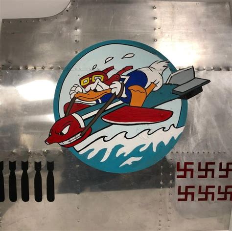 Nose Art Panel Donald Duck Riding A Bomb Nap 0121