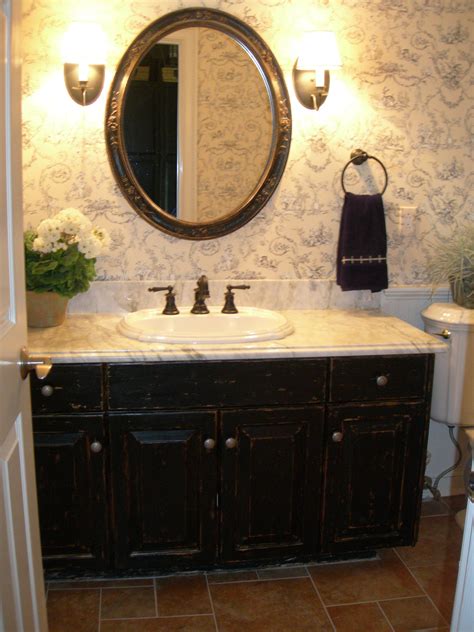 Update An Old Vanity With A Painted Finish And A New Marble Top