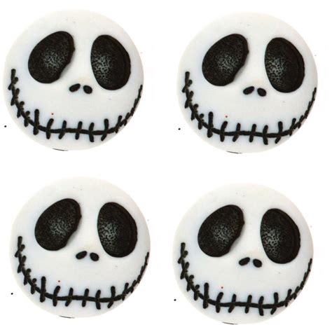 Smiling Jack Face Nightmare Before Christmas 4 Pieces Shellys
