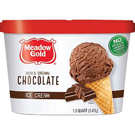 Chocolate Ice Cream Quart Meadow Gold Dairy