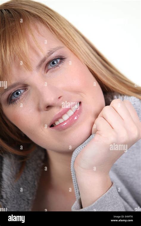 Portrait Of Red Haired Woman Stock Photo Alamy