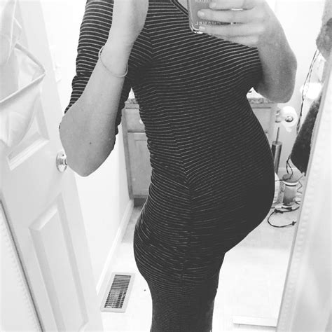 34 Weeks Bodycon Dress Fashion Maternity Pictures