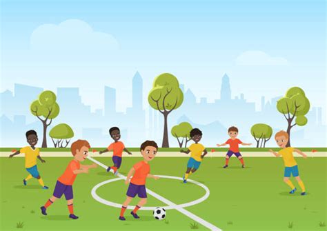 Kids Soccer Team Illustrations Royalty Free Vector Graphics And Clip Art