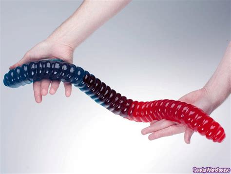 Blue And Red 2 Foot Long Giant Gummy Worm Gummy Worms Gummy Candy Gummies