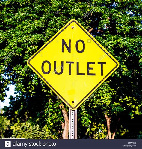 No Outlet Sign High Resolution Stock Photography And