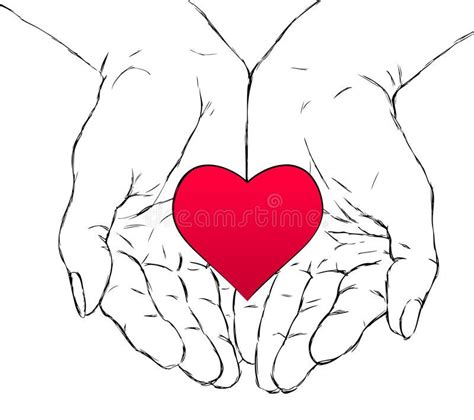 hands and heart female hands holding red heart stock illustration hand art hands holding