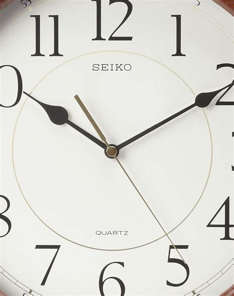 Seiko Wall Clock Quiet Sweep Second Hand Dark Brown Solid Oak Case Buy