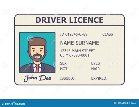 Car Driver Licence Identification Driver Licence Plastic Card With Man