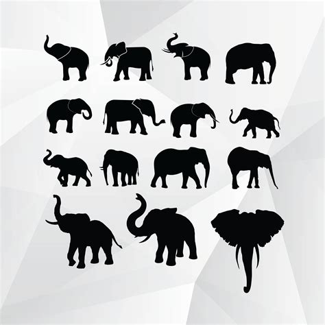 Elephant Svgpngepselephantl Clipart For Etsy