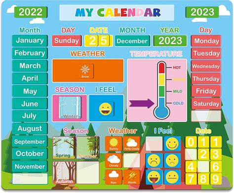 Buy Daily Magnetic Calendar For Kids 2021 Magnetic Educational Toy For