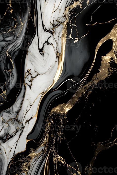 Elegant Black White And Gold Marble Background Texture For Use In
