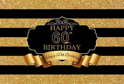 Happy 60th Birthday Banner Photo Studio Booth Background Crown Etsy