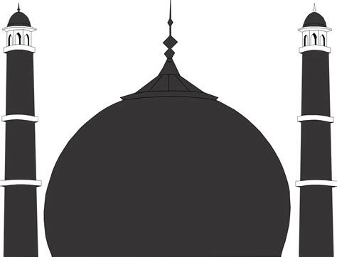 Gambar kartun lucu hitam putih harian nusantara. Gambar Ikon Masjid Hitam-Putih (Picture of the Black-White ...