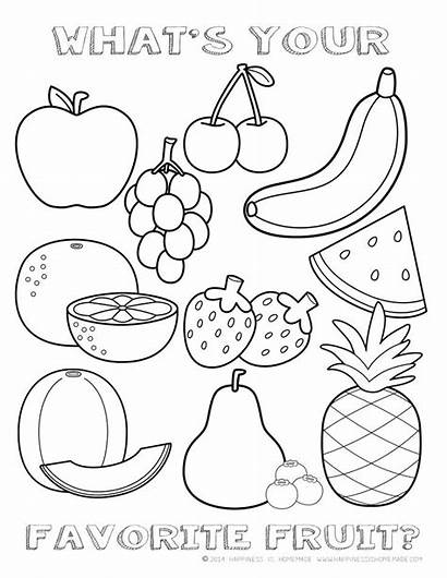 Fruit Worksheet Favorite Preschool Coloring Rocks