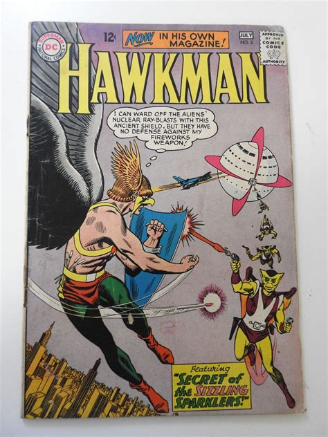 Hawkman 2 1964 Gdvg Condition Rust On Staples Comic Books