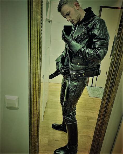 Stylish Leather Men In Uniform