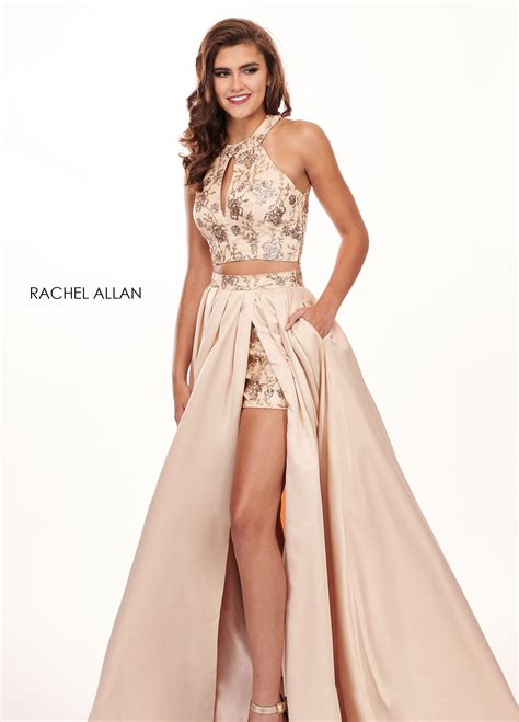 High Neckline Shorts W Overlay Prom Dresses In Gold Color Piece Prom