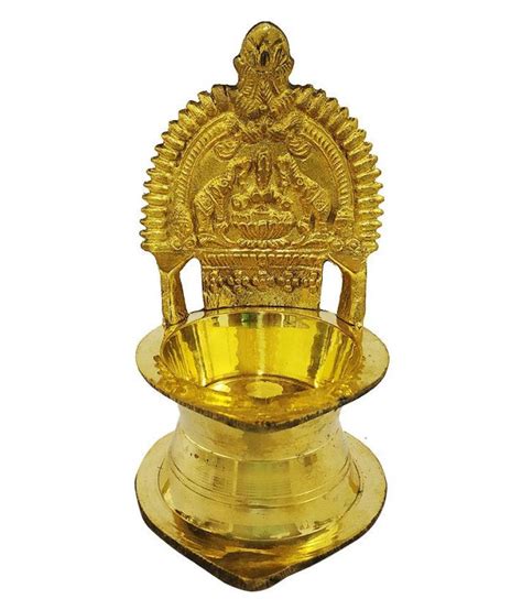 Puja N Pujari Kamakshi Devi Brass Oil Deepamdiya For Pooja Standard