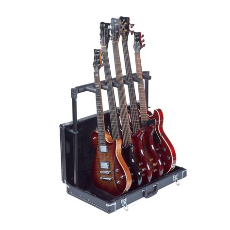 Rockgear Multiple Guitar Rack Stand In Hardshell Case 5 Guitars