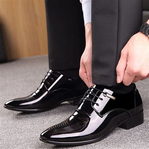 Black Designer Formal Oxford Shoes For Men Wedding Shoes Leather Italy