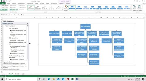 Fillable Organizational Chart Excel