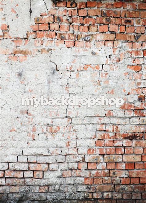 5ft X 7ft Distressed Painted White Brick Photography Backdrop Etsy