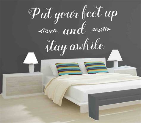 Vinyl Wall Decal Put Your Feet Up And Stay Awhile Decal Vinyl Etsy