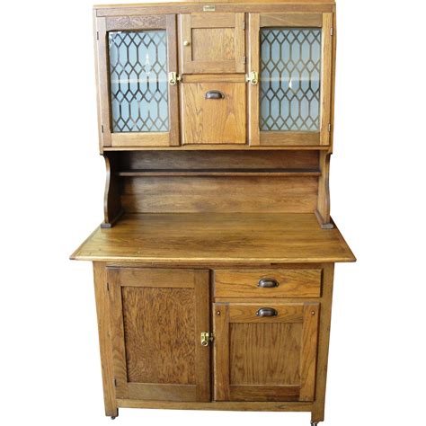 Keeping knotty pine in 1940 s kitchen google search pine. Antique Boone Oak 2 Piece Kitchen Cabinet : Bread & Butter ...